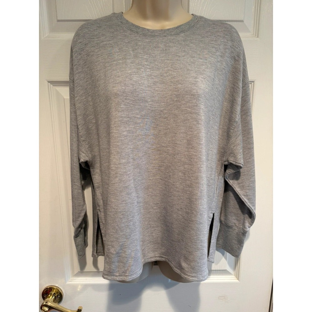 LL Bean Womens XS Modal Top Gray Long Sleeve Stretch Casual Soft Shirt Relaxed